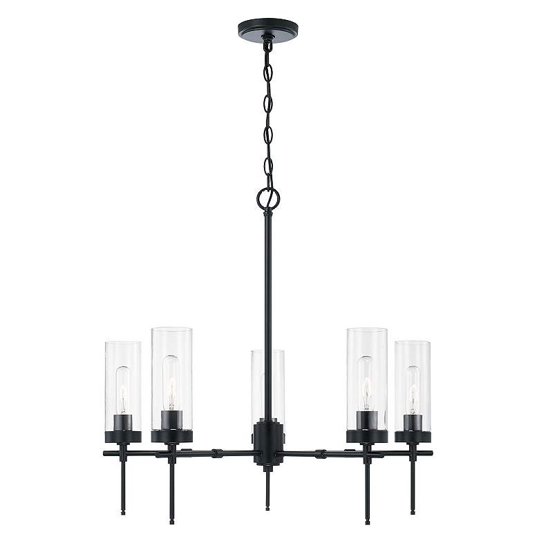Image 3 Austin Allen & Co Riley 5 Light Chandelier 27.5" Matte Black more views