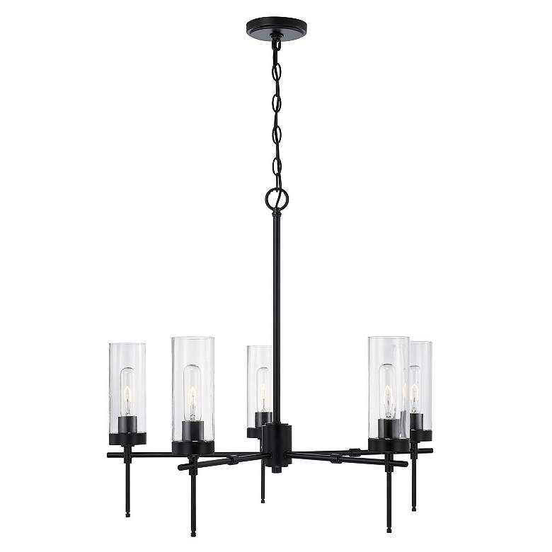 Image 6 Austin Allen & Co Riley 5 Light Chandelier 27.5" Matte Black more views