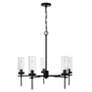6_Austin Allen & Co Riley 5 Light Chandelier 27.5" Matte Black more views