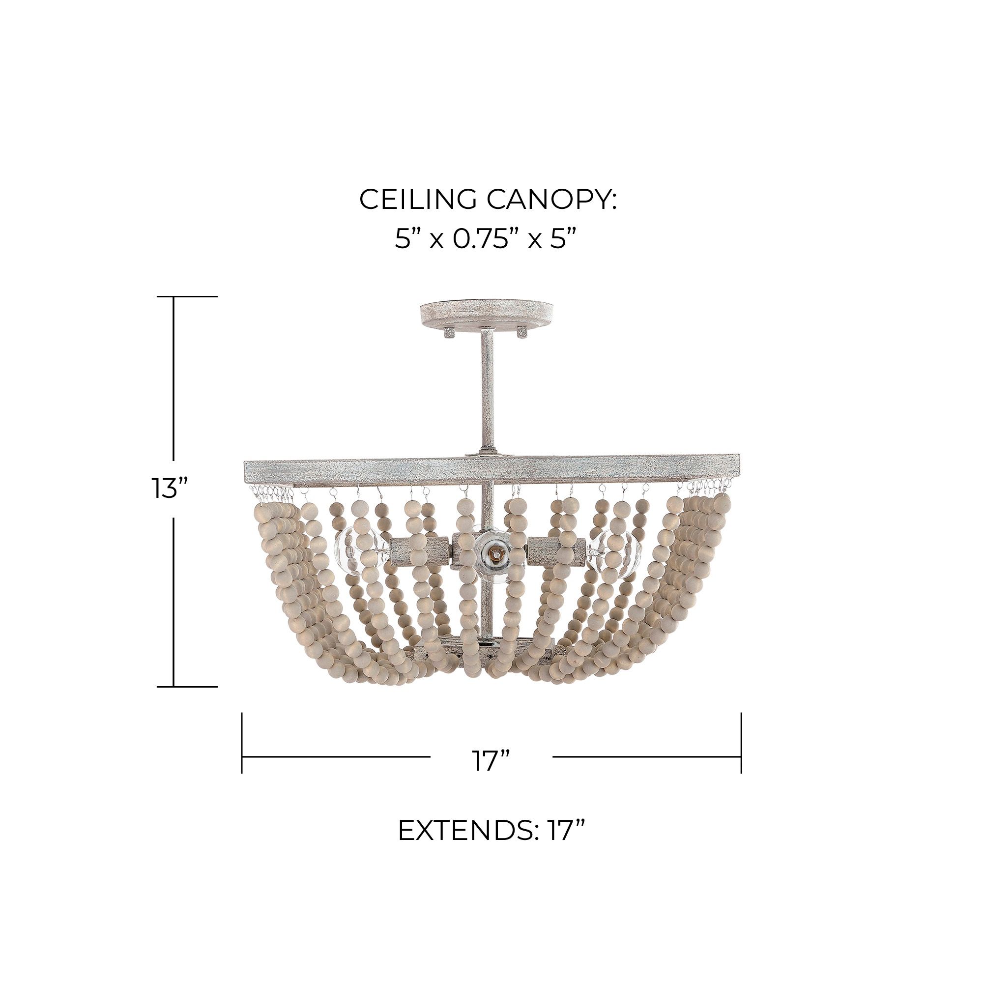 Image 6 Austin Allen & Co Sarah 4 Light Semi Flush 12" Mystic Sand more views