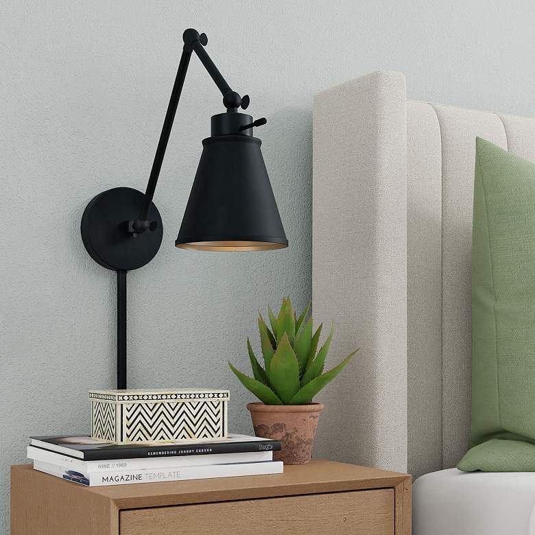 Image 1 Austin Allen & Co Shay 1 Light Sconce 6" Matte Black