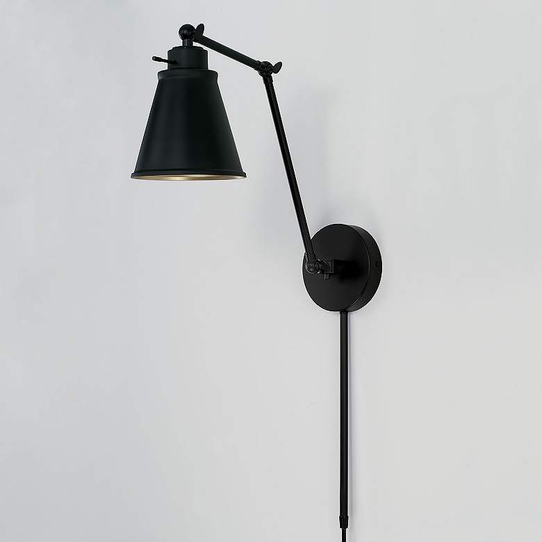 Image 5 Austin Allen & Co Shay 1 Light Sconce 6" Matte Black more views