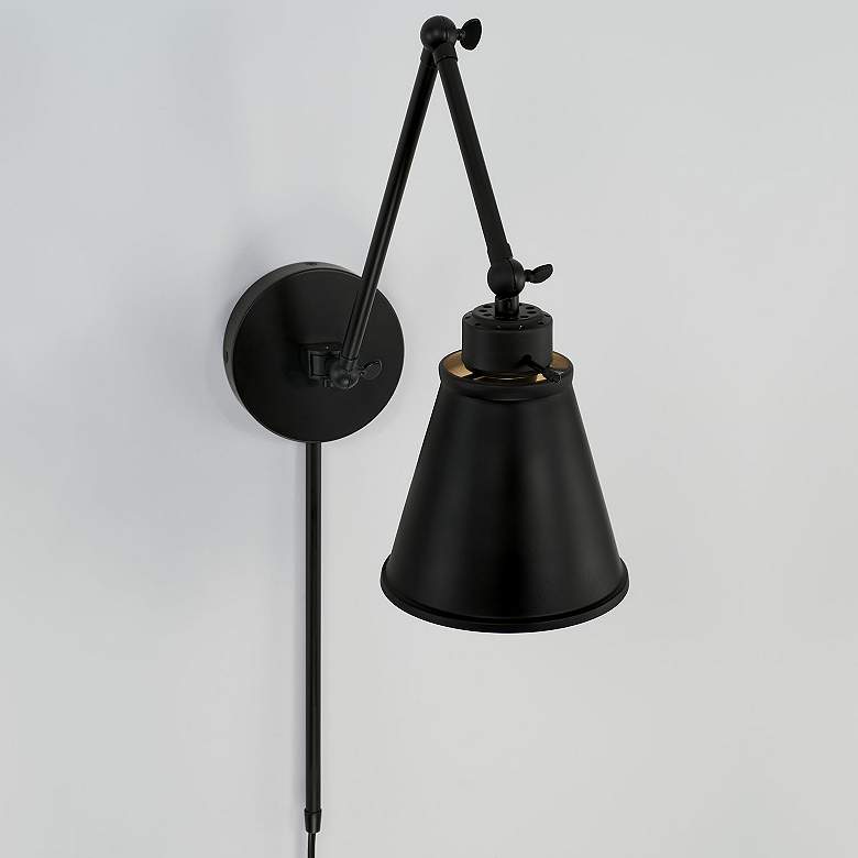 Image 6 Austin Allen & Co Shay 1 Light Sconce 6" Matte Black more views