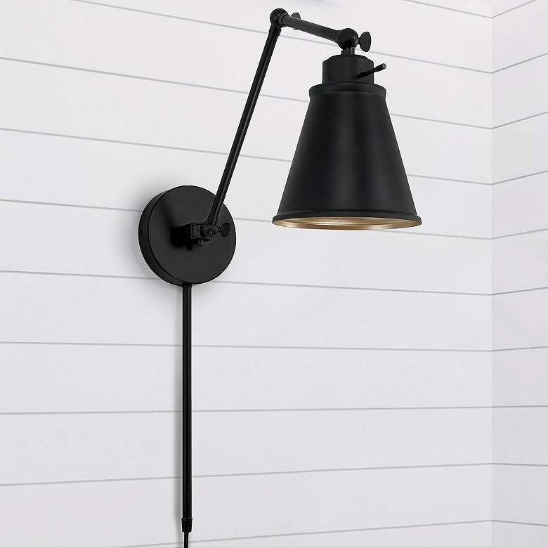 Image 7 Austin Allen & Co Shay 1 Light Sconce 6" Matte Black more views