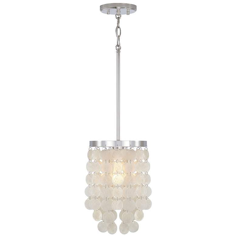 Image 2 Austin Allen & Co Shelby 1 Light Pendant 8.25" Polished Nickel