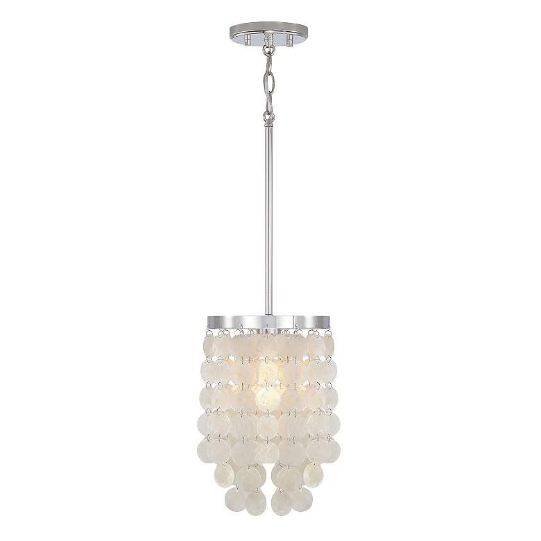 Image 3 Austin Allen & Co Shelby 1 Light Pendant 8.25" Polished Nickel more views