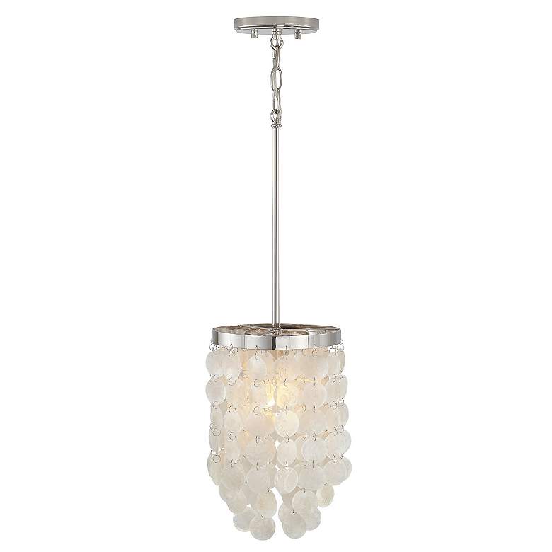 Image 5 Austin Allen & Co Shelby 1 Light Pendant 8.25" Polished Nickel more views