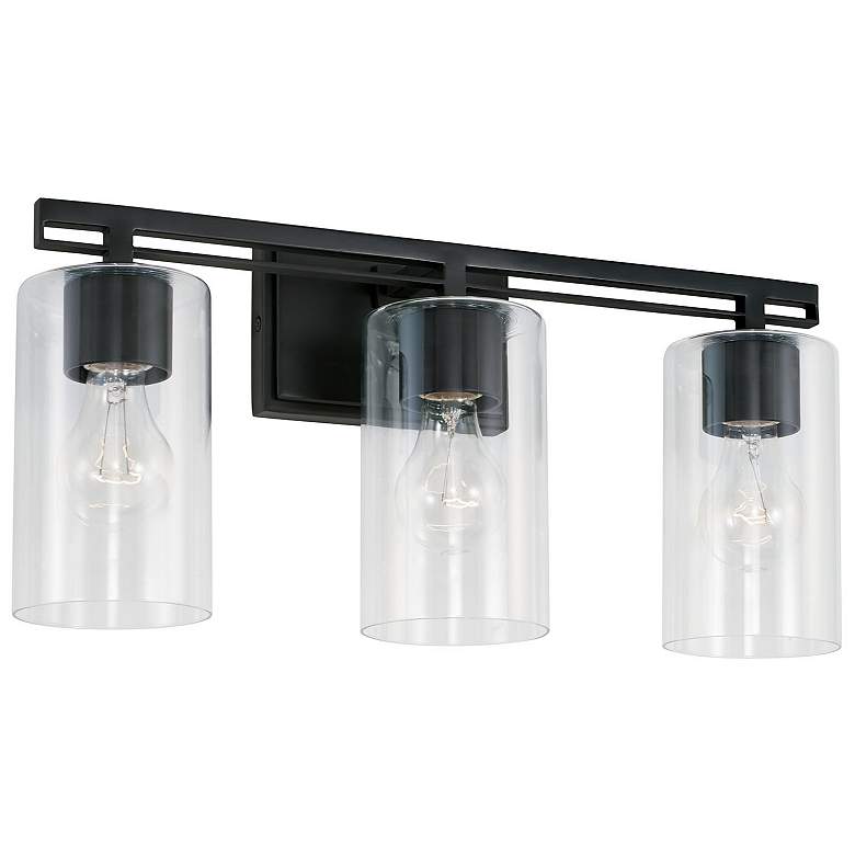 Image 2 Austin Allen & Co Shelton 3 Light Vanity 18.25" Matte Black