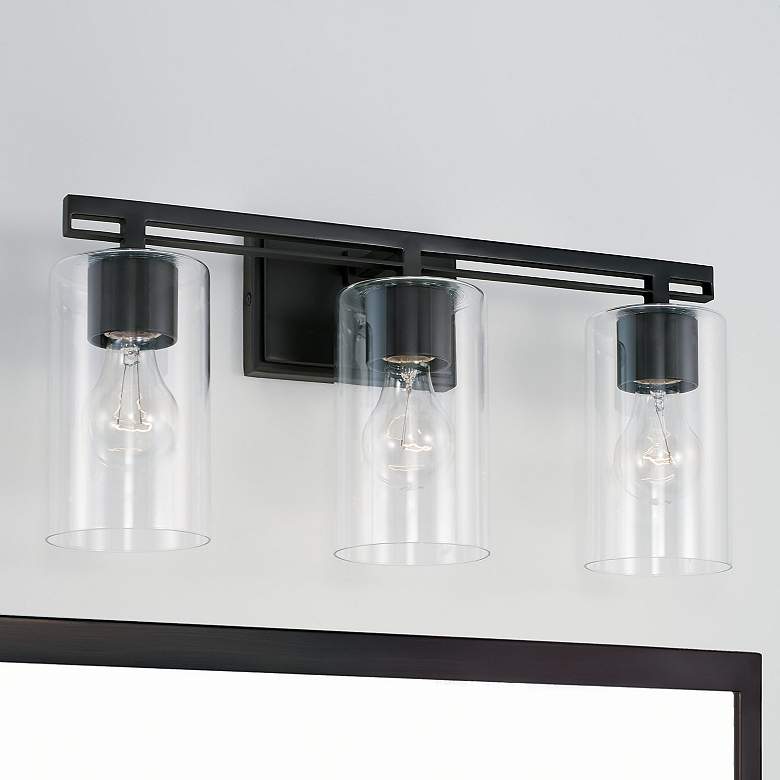 Image 1 Austin Allen & Co Shelton 3 Light Vanity 18.25" Matte Black