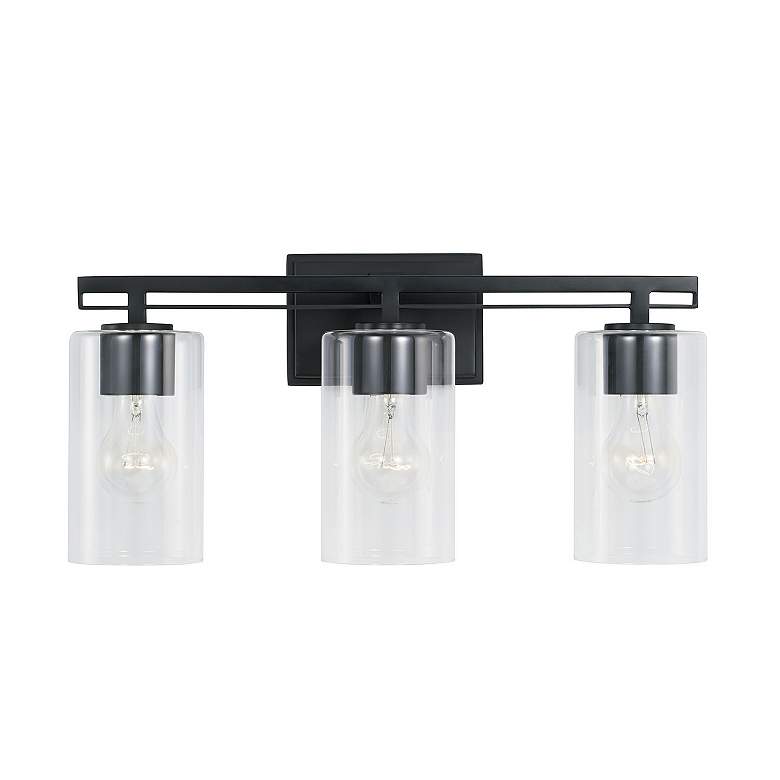 Image 4 Austin Allen & Co Shelton 3 Light Vanity 18.25" Matte Black more views
