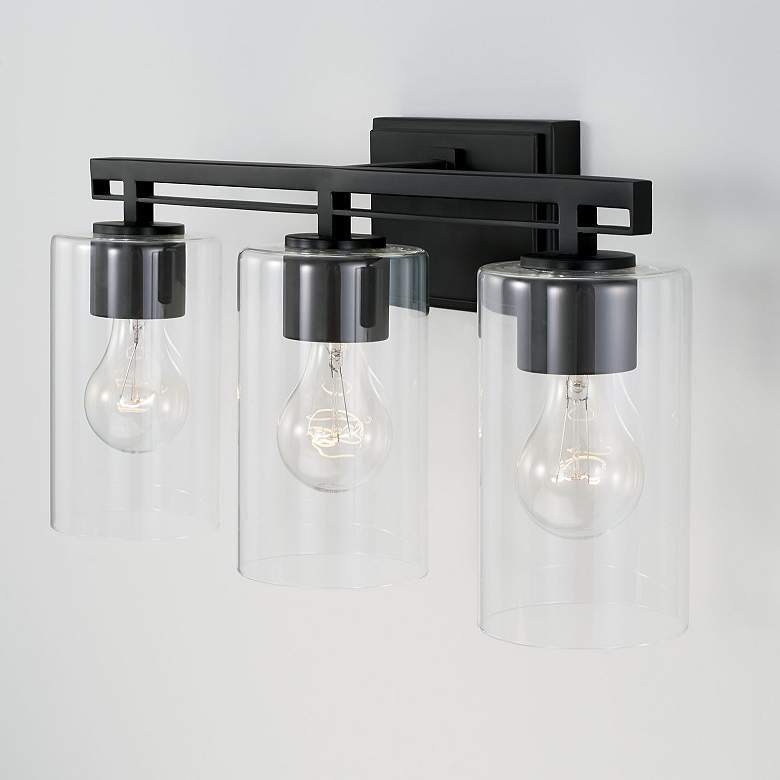 Image 5 Austin Allen & Co Shelton 3 Light Vanity 18.25" Matte Black more views