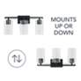 6_Austin Allen & Co Shelton 3 Light Vanity 18.25" Matte Black more views