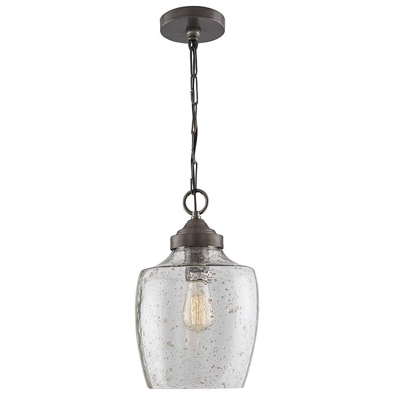 Image 5 Austin Allen & Co Stoney 1 Light Pendant 8.75" Dark Pewter more views