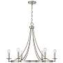 2_Austin Allen & Co Tempe 6 Light Chandelier 30" Brushed Nickel