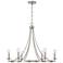Austin Allen & Co Tempe 6 Light Chandelier 30" Brushed Nickel