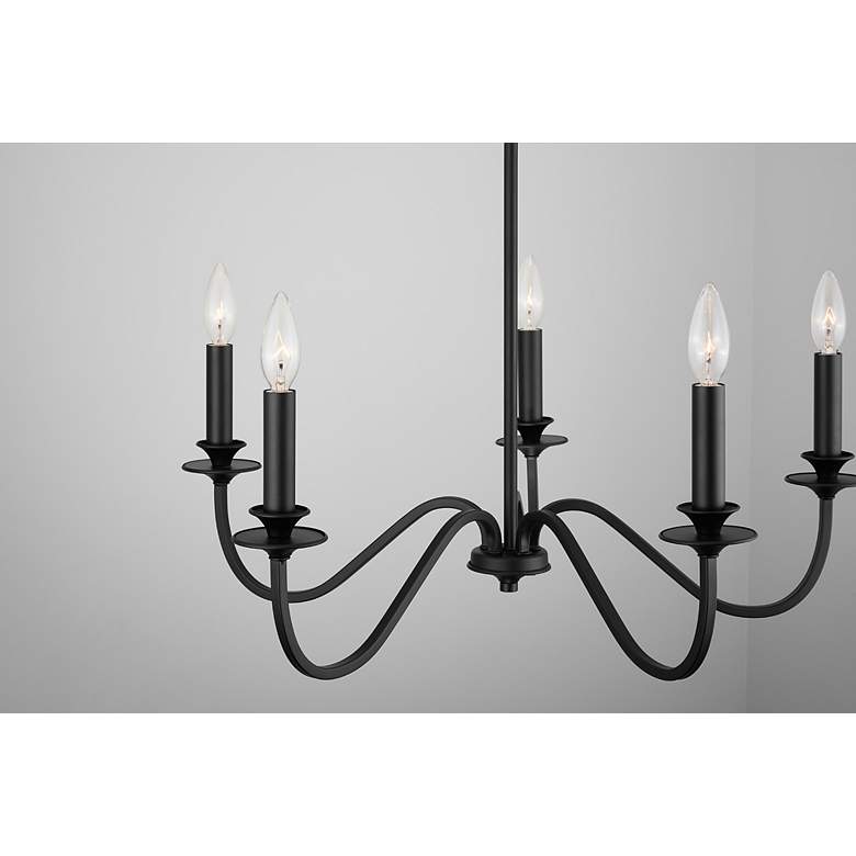 Image 5 Austin Allen & Co Weston 5 Light Chandelier 26" Matte Black more views