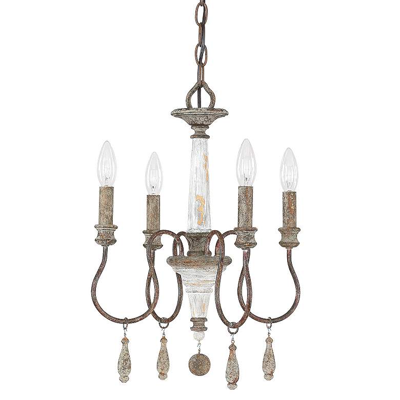Image 2 Austin Allen & Co Zoe 4 Light Chandelier 6.5" French Antique more views