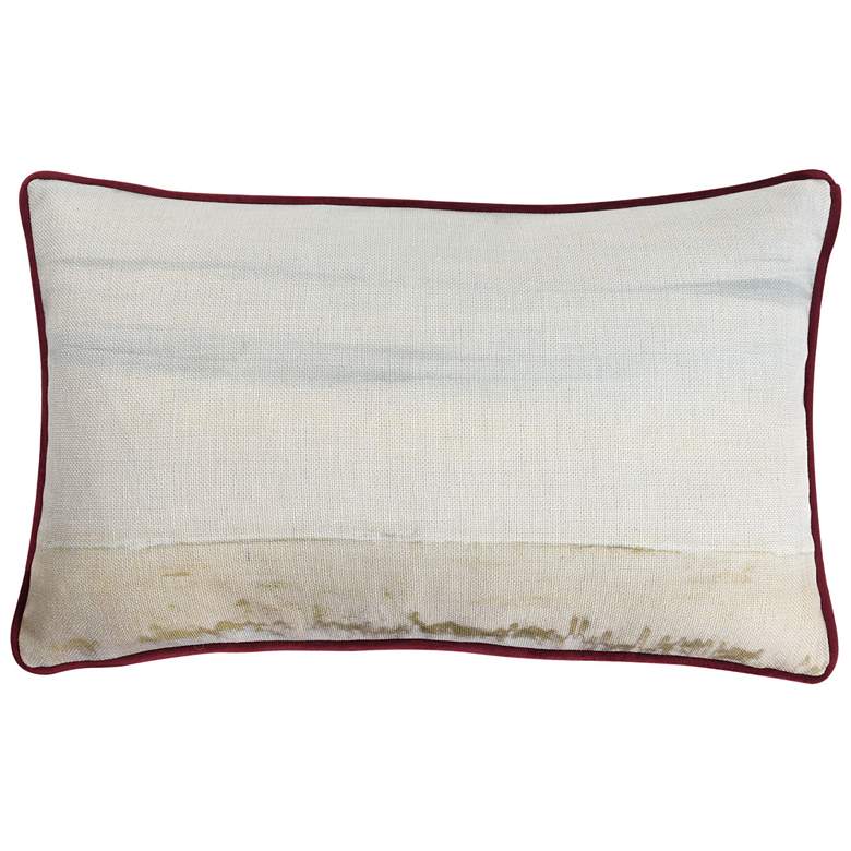 Image 1 Austin Allen James 20" x 12" Gulf Coast Star Natural Linen Pillow