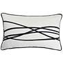 1_Austin Allen James 20" x 12" Wires Pure White Linen Pillow