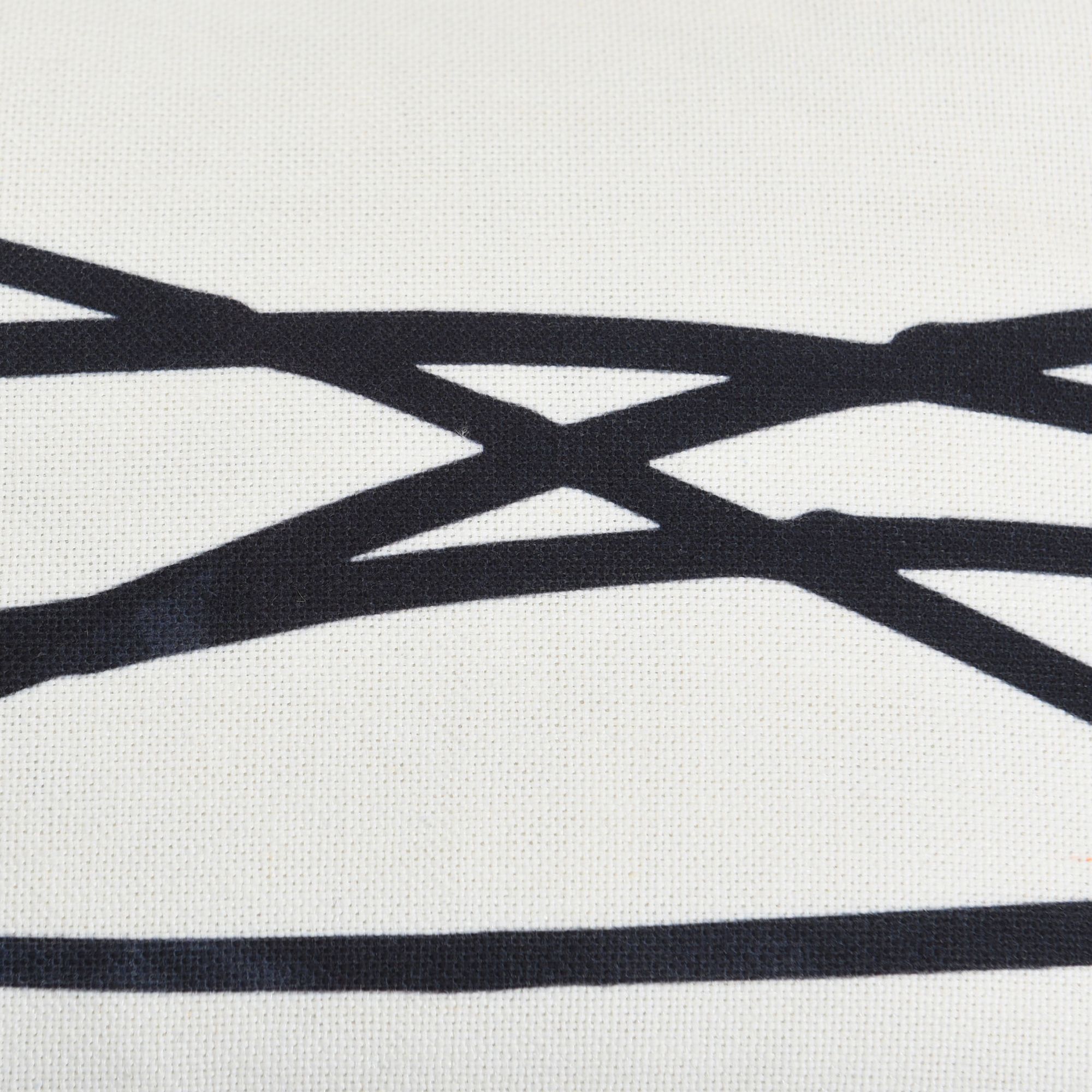 Image 4 Austin Allen James 20" x 12" Wires Pure White Linen Pillow more views