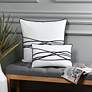 6_Austin Allen James 20" x 12" Wires Pure White Linen Pillow more views