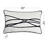7_Austin Allen James 20" x 12" Wires Pure White Linen Pillow more views