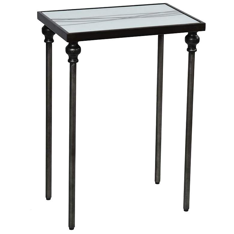 Image 1 Austin Allen James 24" High Gun Metal Petite Iron Frame Side Table