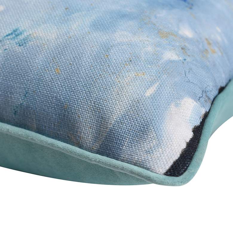 Image 5 Austin Allen James 24" x 24" Ocean Blues Natural Linen Pillow more views