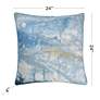 7_Austin Allen James 24" x 24" Ocean Blues Natural Linen Pillow more views