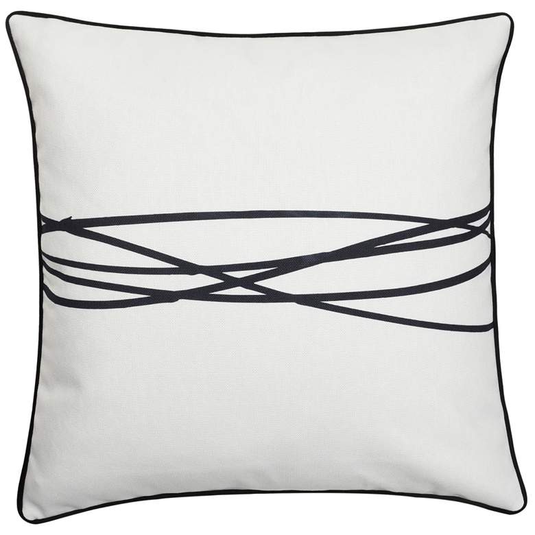 Image 1 Austin Allen James 24" x 24" Wires Pure White Linen Pillow