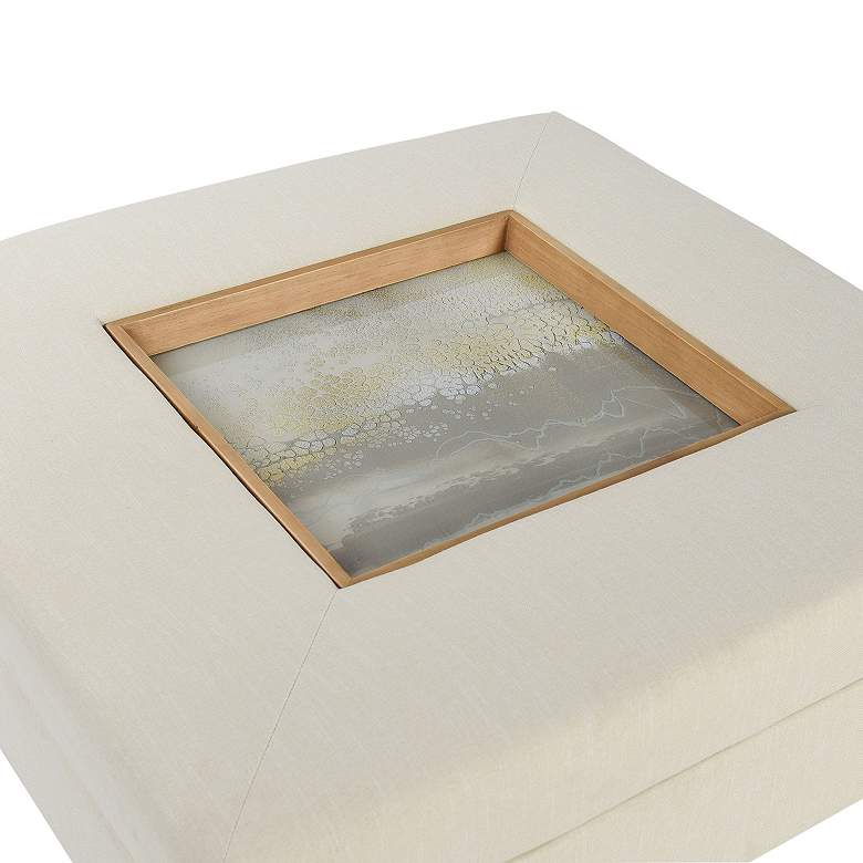 Image 5 Austin Allen James 37.5" Wide Cream Upholstery Square Coffee Table more views