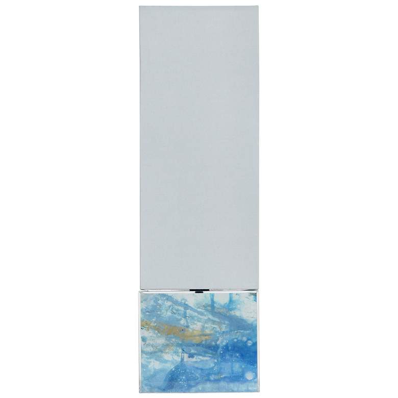 Image 1 Austin Allen James Aragonia 19"H Marbled Blue Table Lamp w/ White Shad