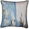Austin Allen James Essence Splash 24" x 24" Blue And White Linen