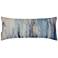 Austin Allen James Essence Splash 35" x 15" Blue And White Linen