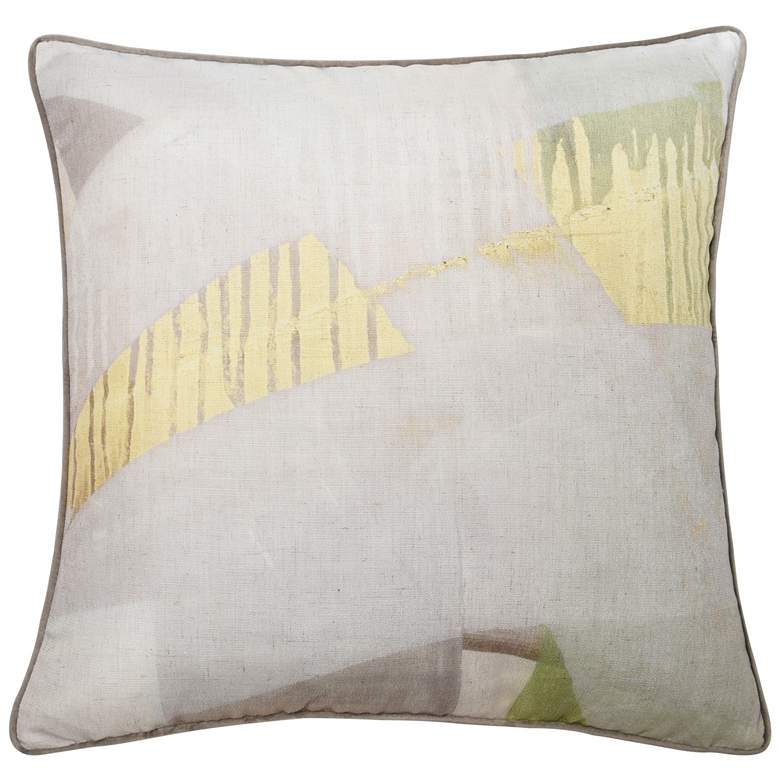 Image 1 Austin Allen James Forest Drift 24" x 24" Cream And Yellow Linen