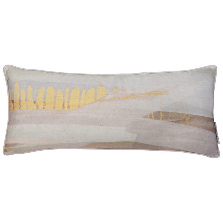 Image 1 Austin Allen James Forest Drift 35" x 15" Cream And Yellow Linen