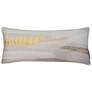 Austin Allen James Forest Drift 35" x 15" Cream And Yellow Linen