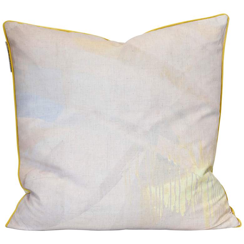 Image 1 Austin Allen James Napels 26" x 26" Cream And Yellow Linen Art Pi