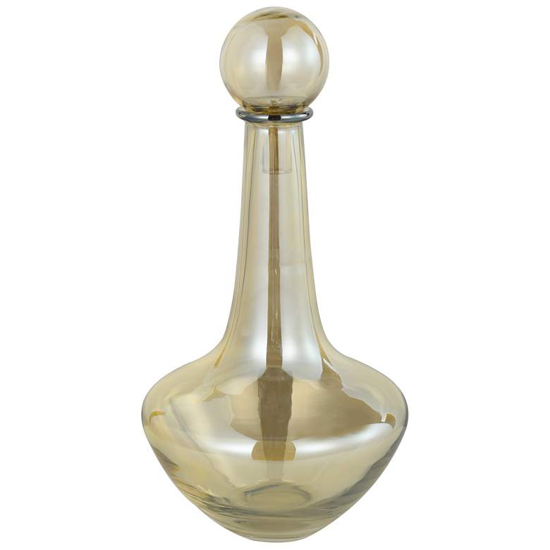 Image 1 Austin Allen James Pawn 13.8" High Amber Opulance Plated Glass Vase
