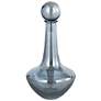 2_Austin Allen James Pawn 13.8" High Smoke Blue Plated Glass Vase