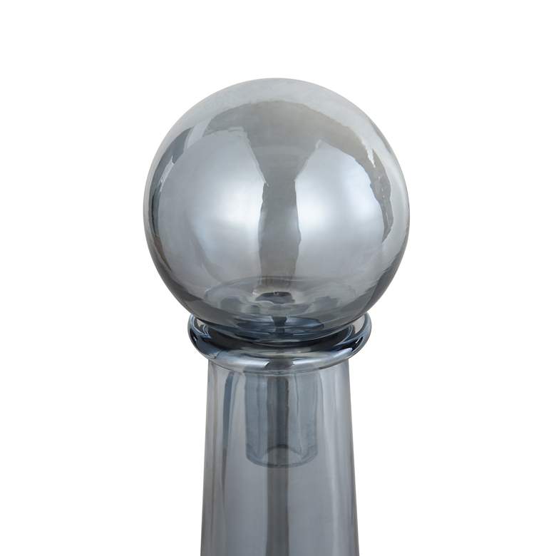 Image 4 Austin Allen James Pawn 13.8" High Smoke Blue Plated Glass Vase more views