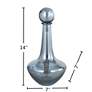 5_Austin Allen James Pawn 13.8" High Smoke Blue Plated Glass Vase more views