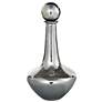 2_Austin Allen James Pawn 13.8" High Smoke Gray Plated Glass Vase