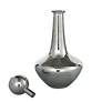 3_Austin Allen James Pawn 13.8" High Smoke Gray Plated Glass Vase more views