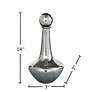 5_Austin Allen James Pawn 13.8" High Smoke Gray Plated Glass Vase more views