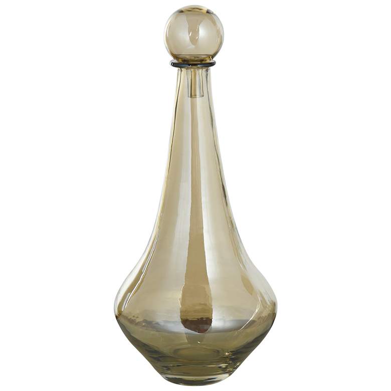 Image 1 Austin Allen James Pawn 17.8" High Amber Opulance Plated Glass Vase