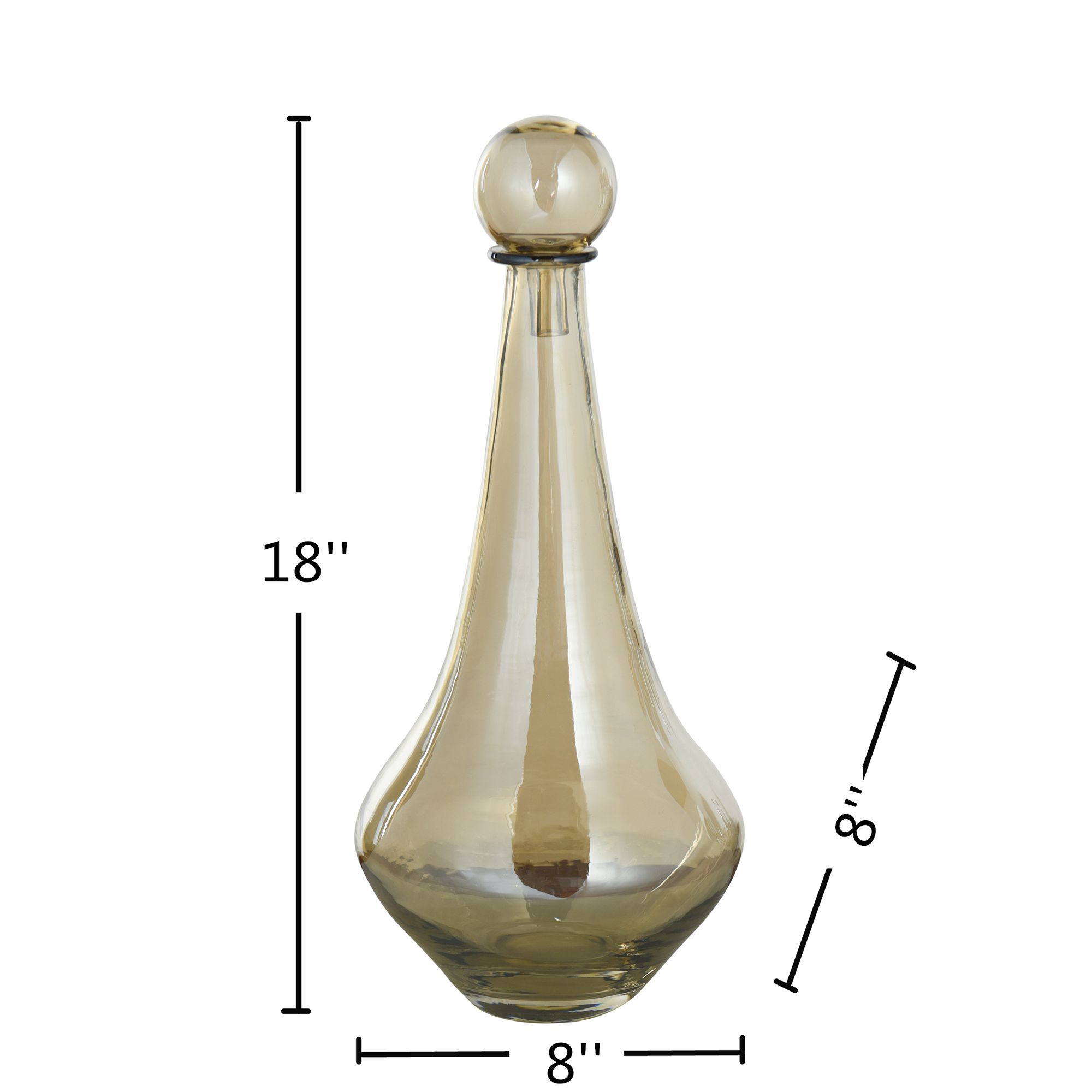 Image 5 Austin Allen James Pawn 17.8" High Amber Opulance Plated Glass Vase more views