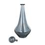 3_Austin Allen James Pawn 17.8" High Smoke Blue Plated Glass Vase more views