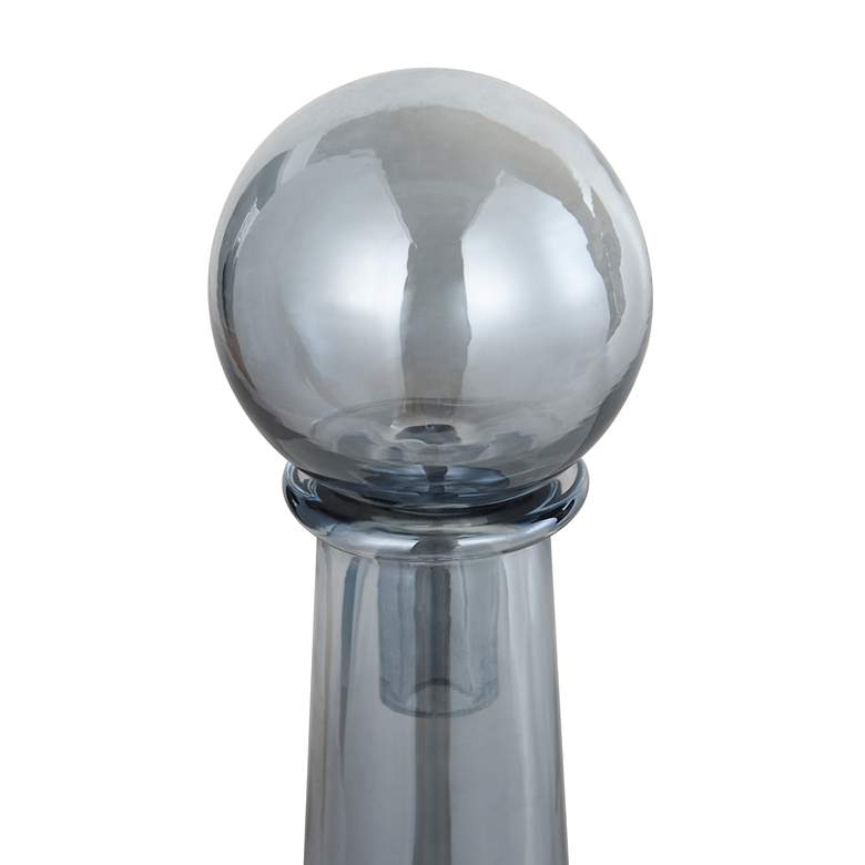 Image 4 Austin Allen James Pawn 17.8" High Smoke Blue Plated Glass Vase more views