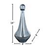 5_Austin Allen James Pawn 17.8" High Smoke Blue Plated Glass Vase more views